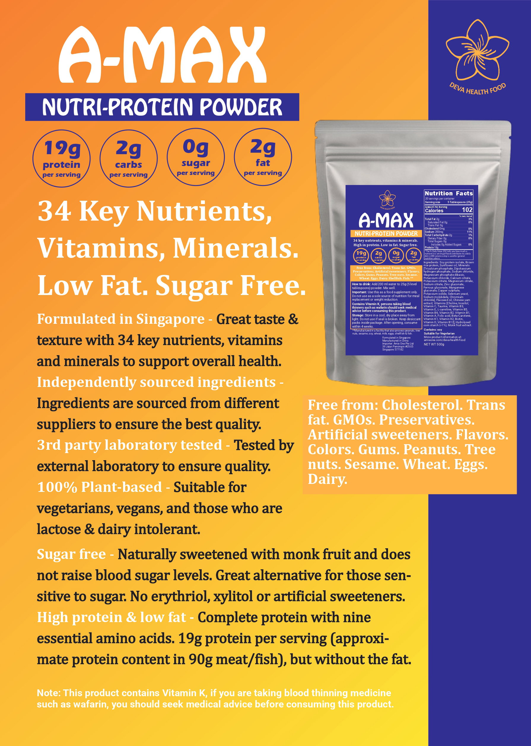 AMAX Nutri Protein Powder 营养蛋白 500g (Expiry Nov 2027)_1