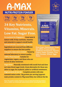 AMAX Nutri Protein Powder 营养蛋白 500g (Expiry Nov 2027)