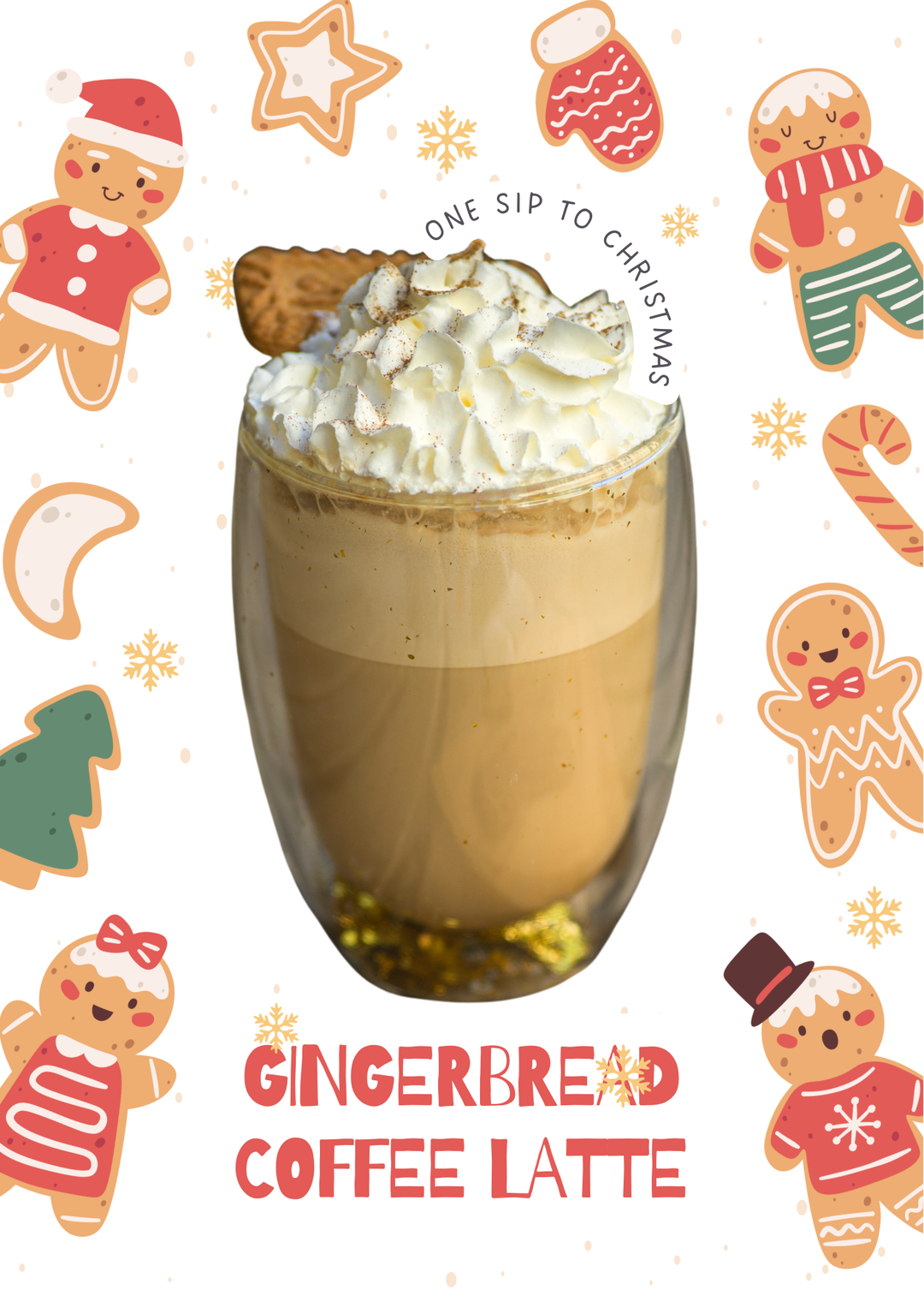 Gingerbread coffee latte