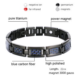 MAGNETIC BRACELETS (BLACK- BLUE )