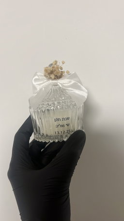 נר בצנצנת קריסטל 