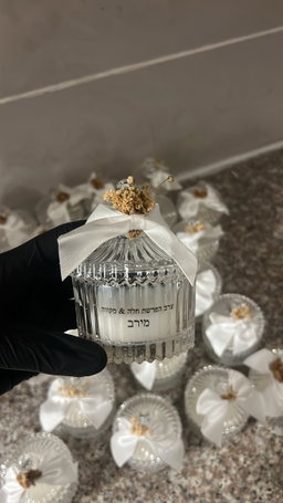 נר בצנצנת קריסטל 
