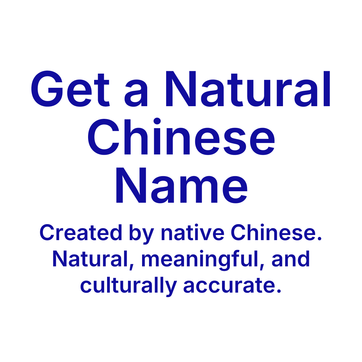 Get a Natural Chinese Name_0