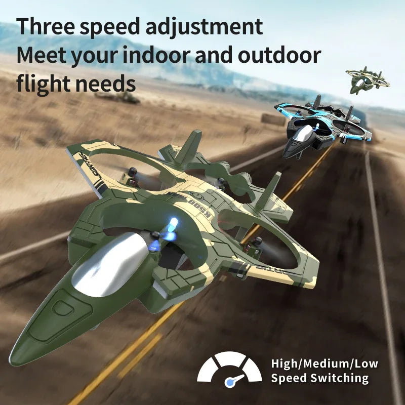 K500 MAX RC Plane Fighter 2.4G - 360 Degree Flips LED_3