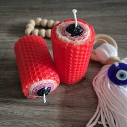 Evil Eye Beeswax Candle 