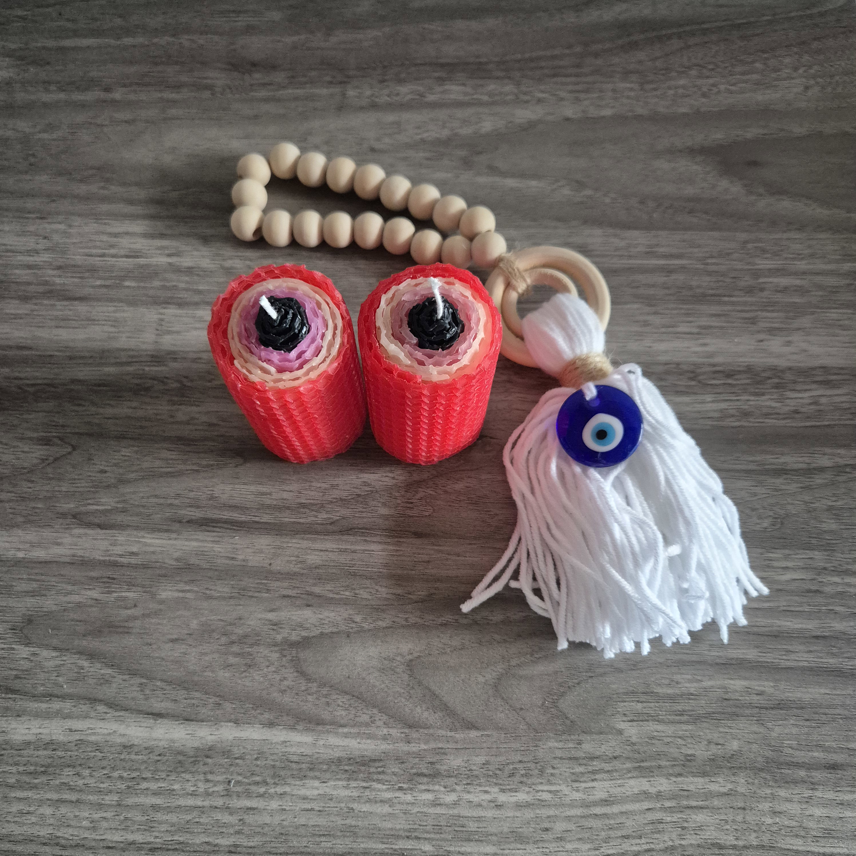Evil Eye Beeswax Candle _4