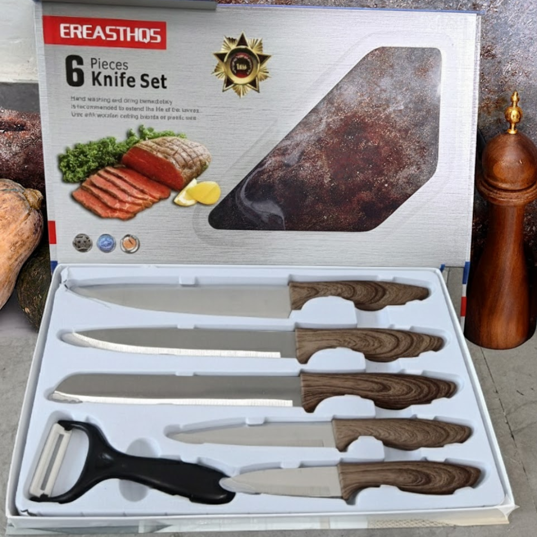 HIGH QUALITY 6 PCS KNIFE - WOODEN_1