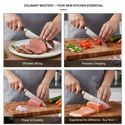 HIGH QUALITY 6 PCS KNIFE - WOODEN