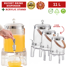 BUCKET DRINK DISPENSER WITH ACRYLIC STAND