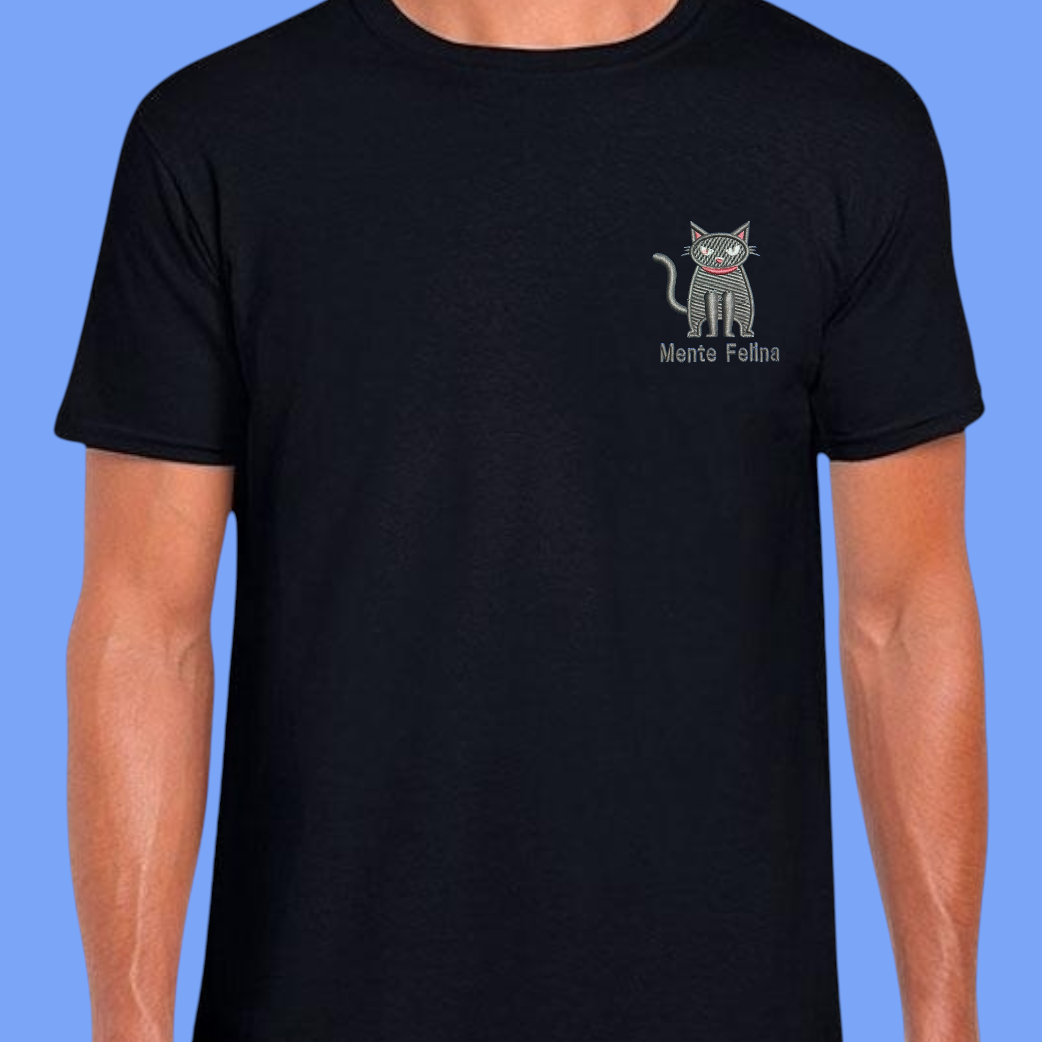 Camiseta negra Mente Felina _0