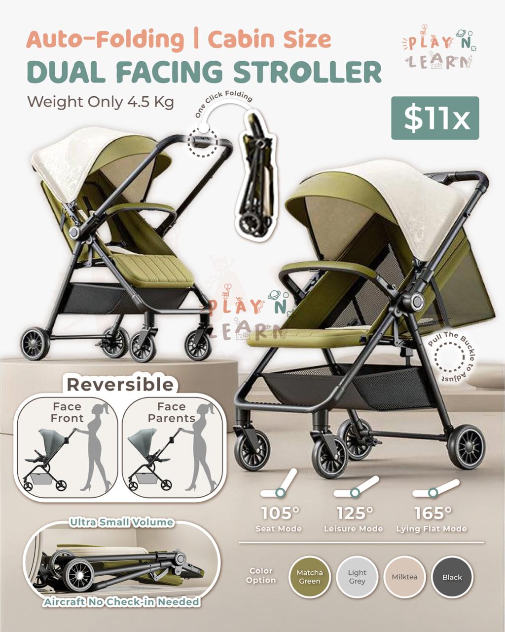 Auto-folding dual facing cabin Stroller _0