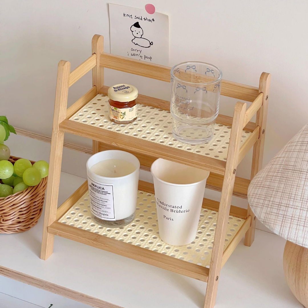 MUJI 2 LAYER WOODEN SHELF_2