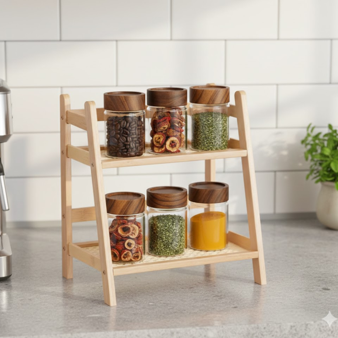 MUJI 2 LAYER WOODEN SHELF_4
