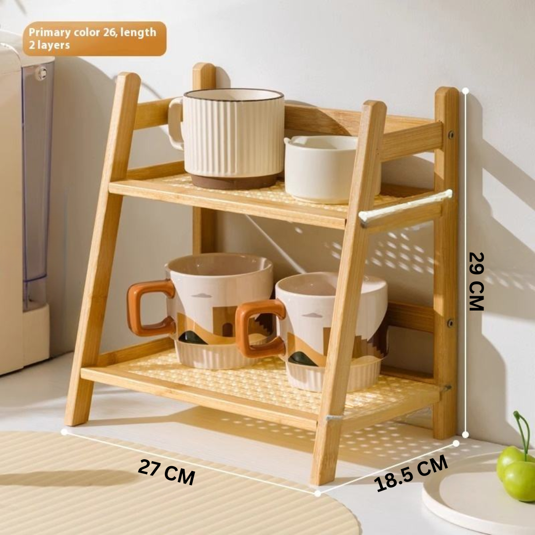 MUJI 2 LAYER WOODEN SHELF_8
