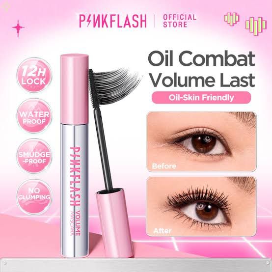 pink flash volume mascara بنك فلاش مسكارا مطولة ومكثفة 