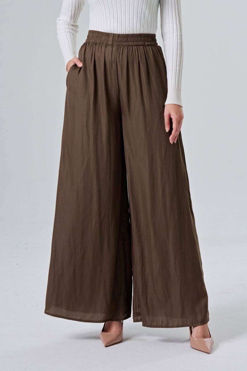 (Pre-order) She Dazzle Haelyn Palazzo Pants - Mocha Brown_0
