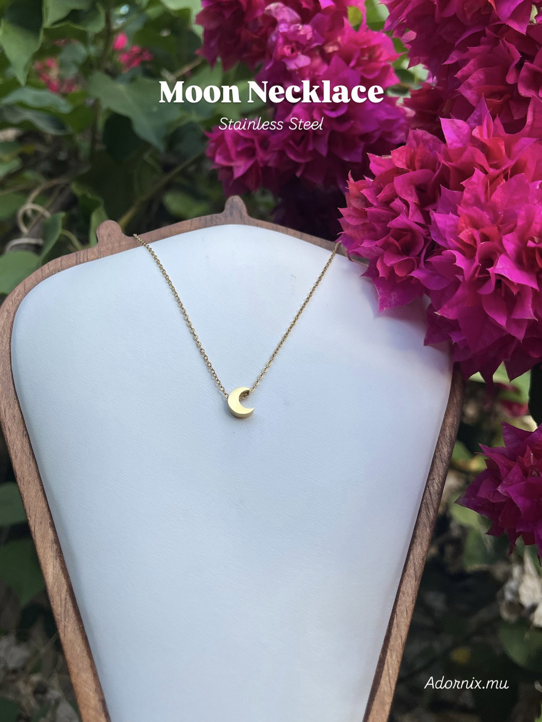 Moon Necklace - Stainless Steel