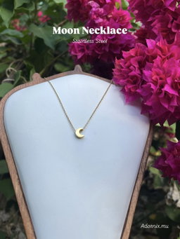 Moon Necklace - Stainless Steel