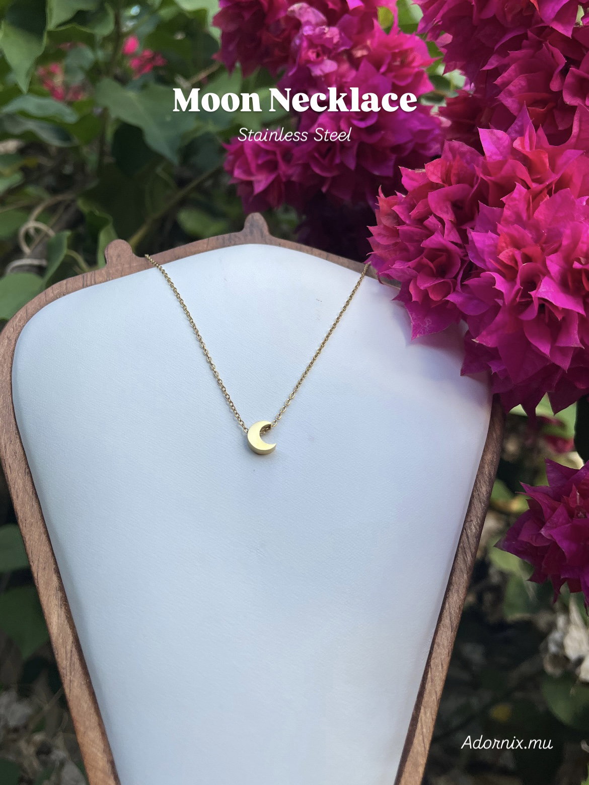 Moon Necklace - Stainless Steel