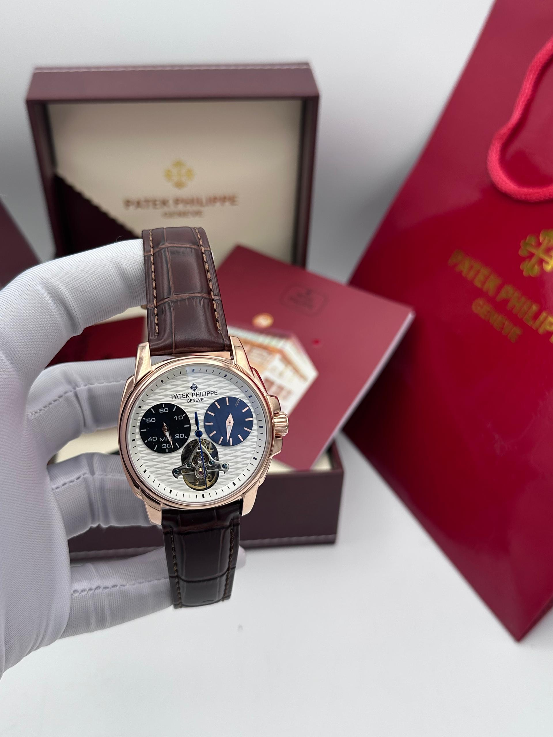 JWLE_0054 Patek Philippe Automatic Stainless Steel Body Genuine Leather_3