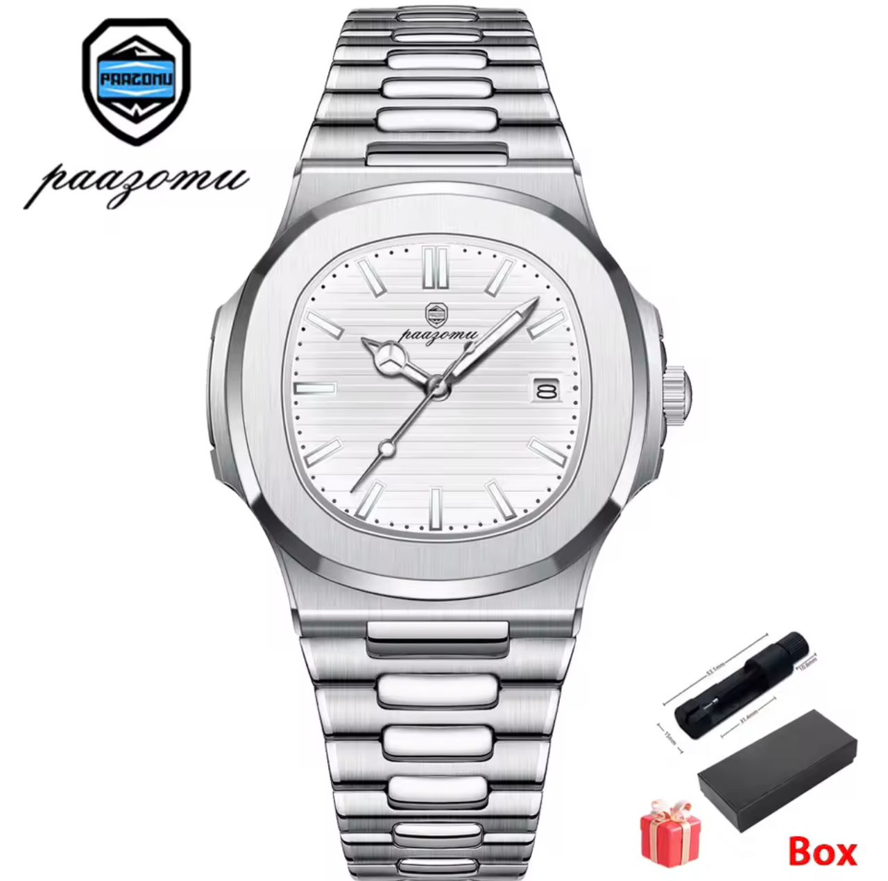 JWLE_0056 POEDAGAR Stainless Steel Full water proof Wrist watch_7