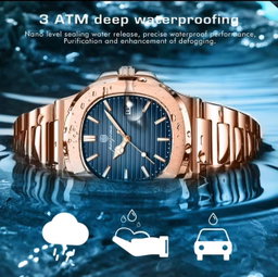 JWLE_0056 POEDAGAR Stainless Steel Full water proof Wrist watch