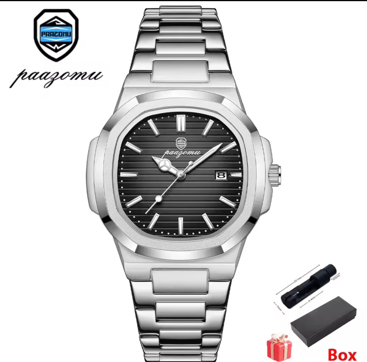 JWLE_0056 POEDAGAR Stainless Steel Full water proof Wrist watch_8