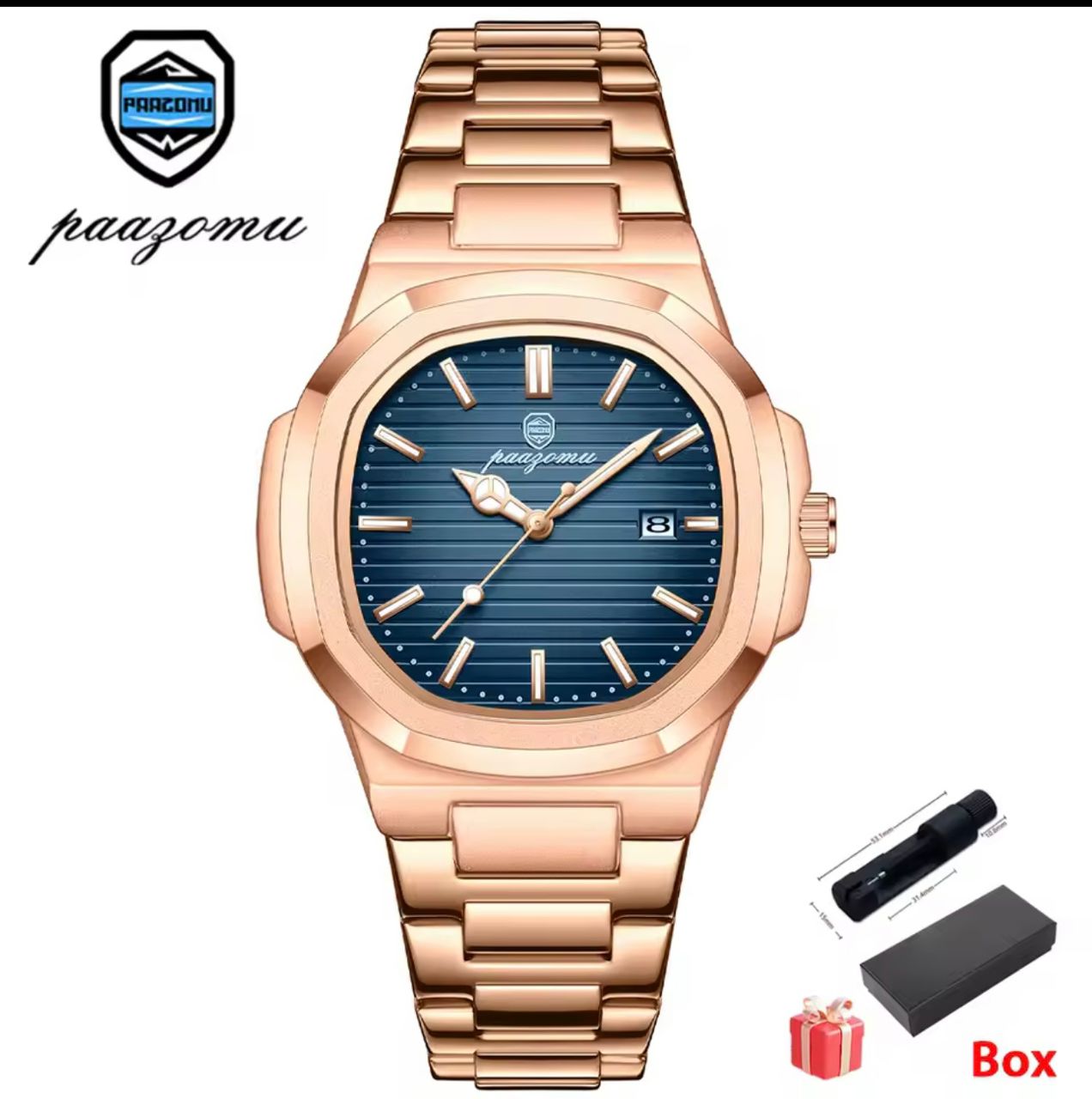 JWLE_0056 POEDAGAR Stainless Steel Full water proof Wrist watch_6