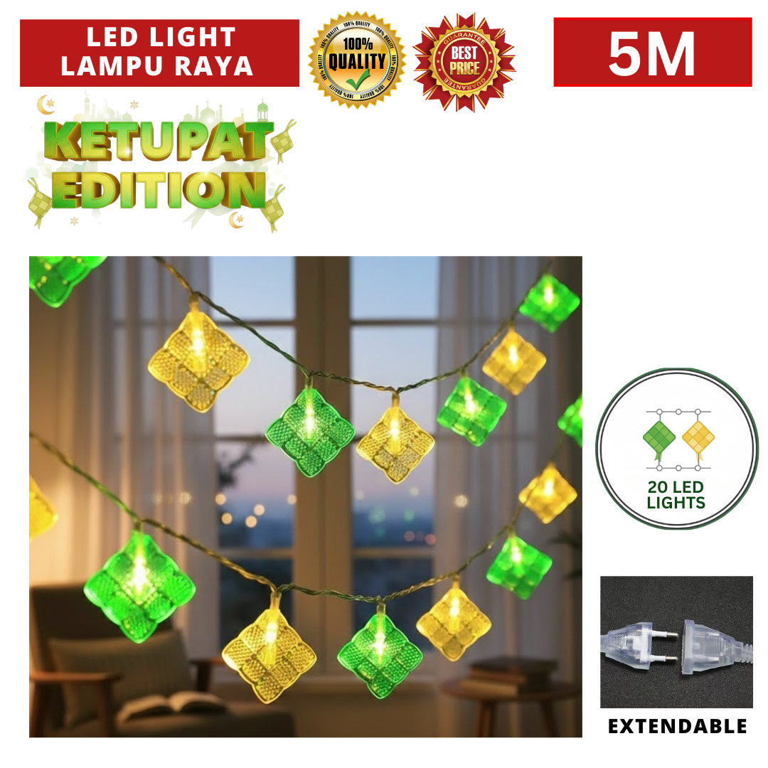 LED LIGHT LAMPU RAYA - 5M KETUPAT