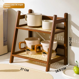 MUJI 2 LAYER WOODEN SHELF