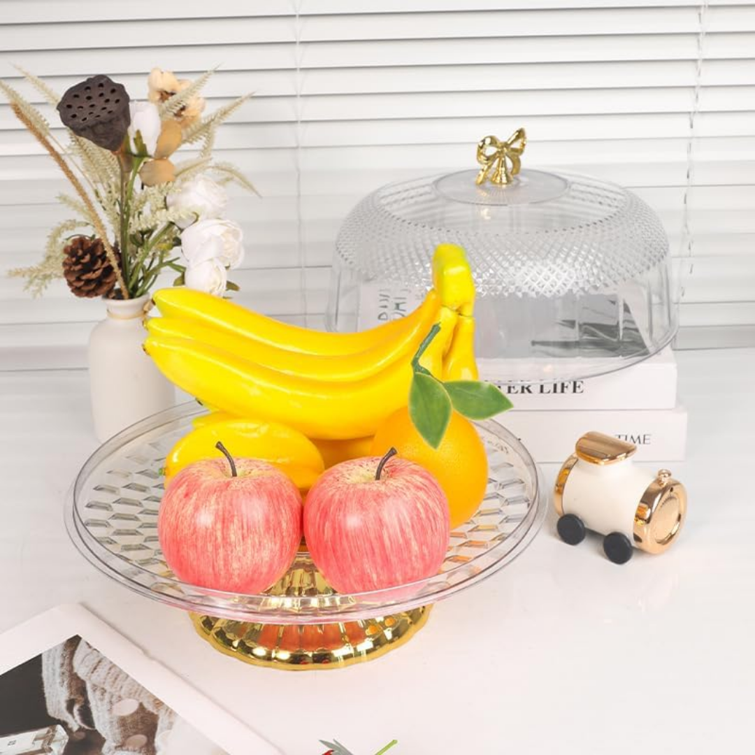 CAKE TRAY COVER STAND RIBBON 34CM_2