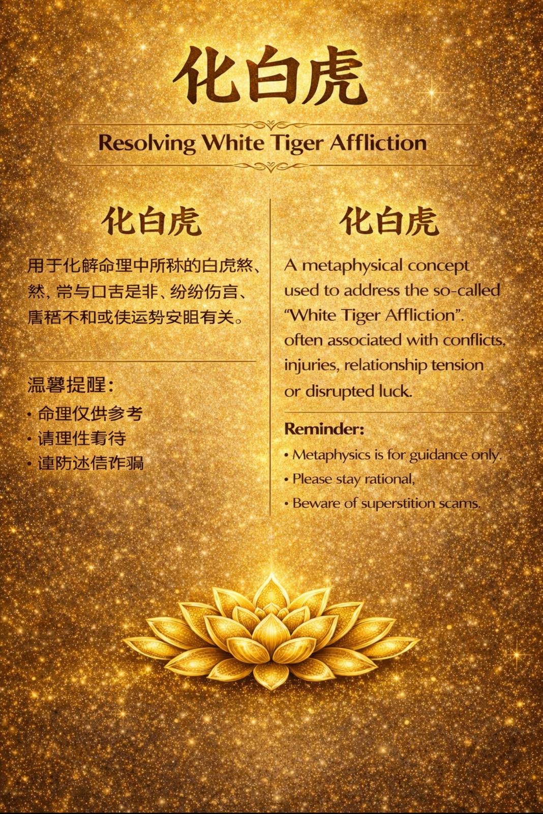 化白虎 Resolving White Tiger Affliction