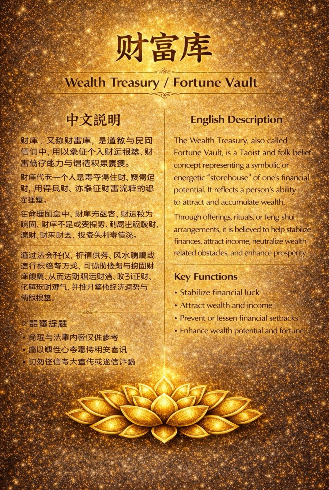 财富库 / Wealth Treasury / Fortune Vault