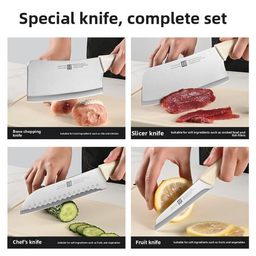 HERITAGE 7IN1 STEEL KITCHEN KNIFE SET 