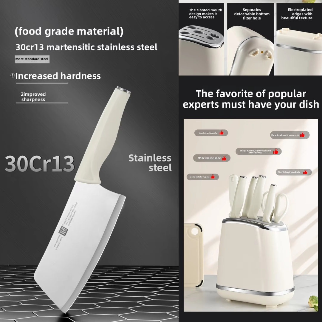 HERITAGE 7IN1 STEEL KITCHEN KNIFE SET _7