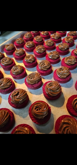 Red Velvet Nutella Tarts