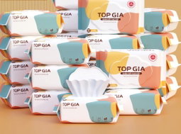 ក្រដាសសើមម៉ាក TOP GIA