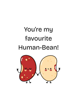 Favourite Human Bean Card