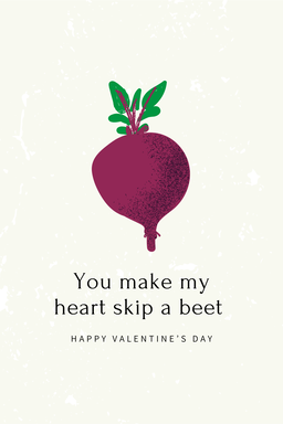 Heart skip a beet card
