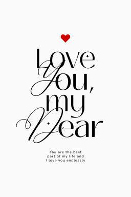 Love You My Dear Card
