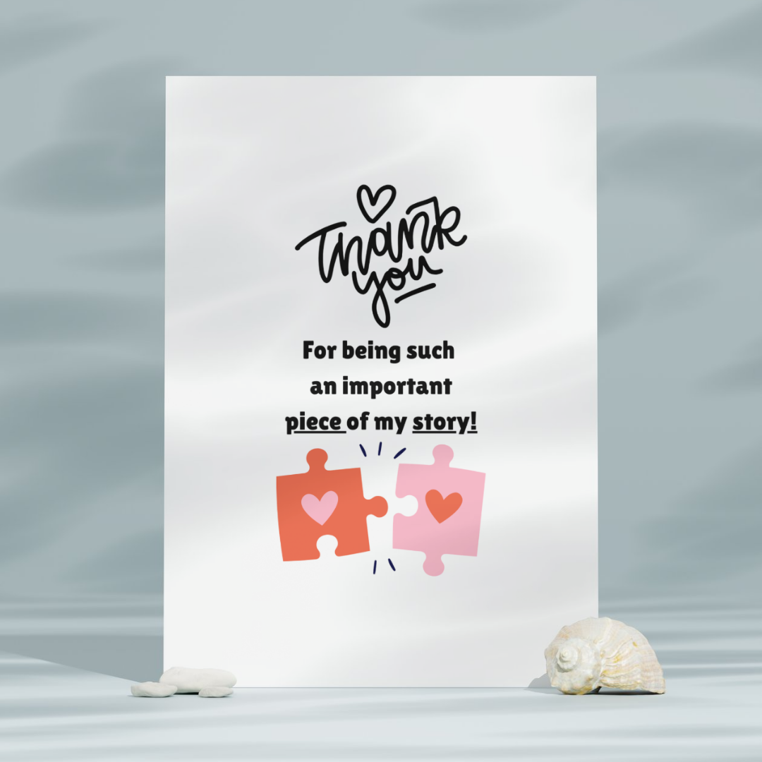 Piece of my story card