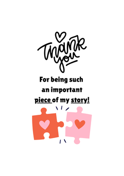 Piece of my story card