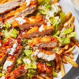 Chicken with fries & salad