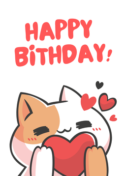 Cutie Cat Birthday Card