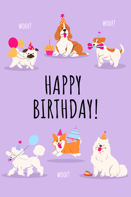 Dogs Birthday Card