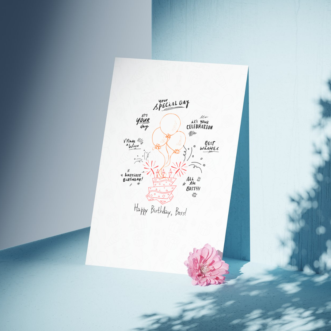 Happy Birthday Boss Card