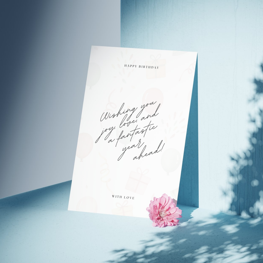 Elegant Minimalist Birthday Card