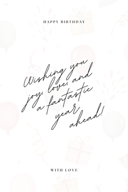 Elegant Minimalist Birthday Card