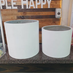 Cylindrical Concrete Planters 