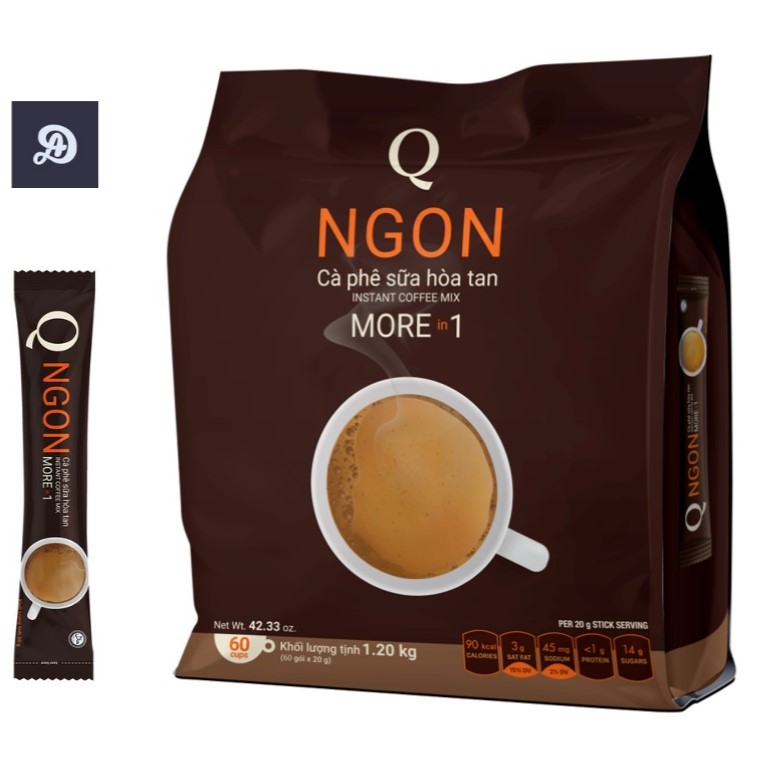 កាហ្វេ 3​ in 1 ម៉ាក NGON 1 កេស ( 10 ថង់)